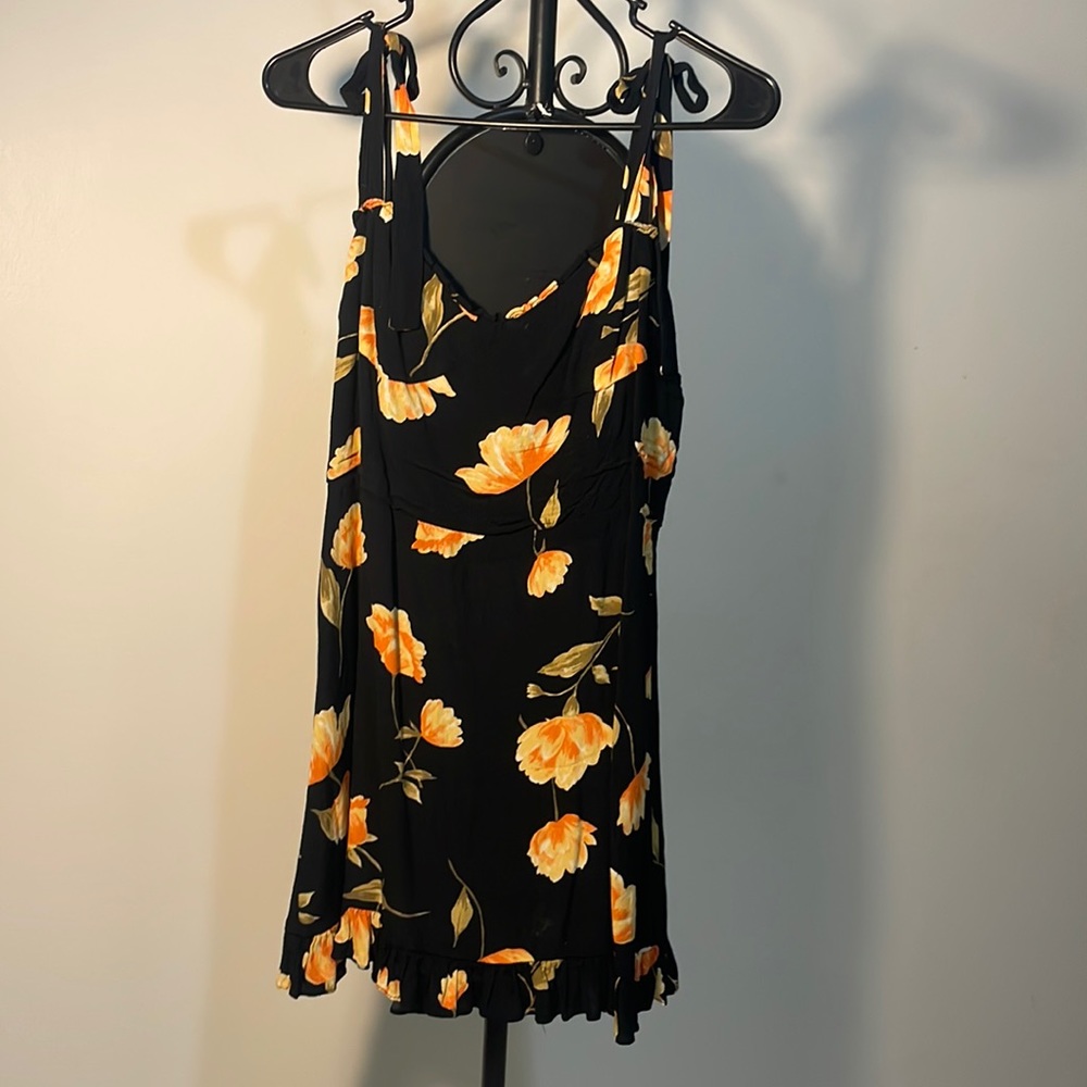 Mahina black and orange dress size l